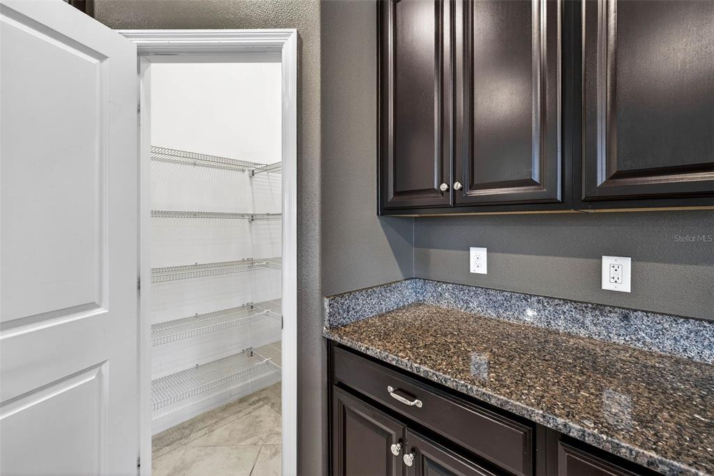 9906 Victory Gallop Loop Ruskin, FL 33573 - Photo 6 of 18 a view of a kitchen cabinets and a wooden floor