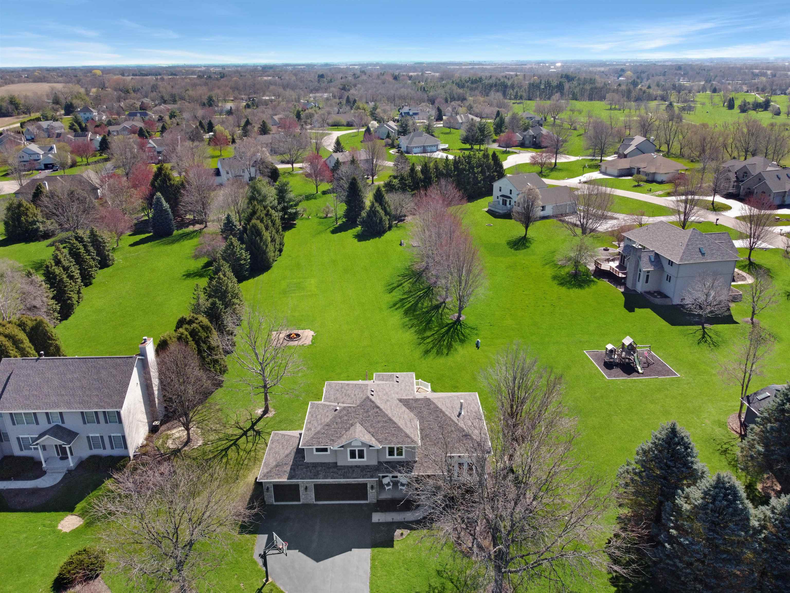 11857 Lerwick Road Caledonia, IL 61011 - Photo 8 of 72 an aerial view of a house with a lake view
