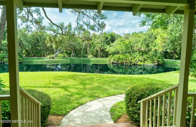 a view of a backyard with a garden