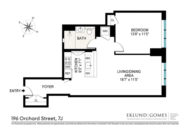 $1,425,000 | 196 Orchard Street, Unit 7J | Lower East Side