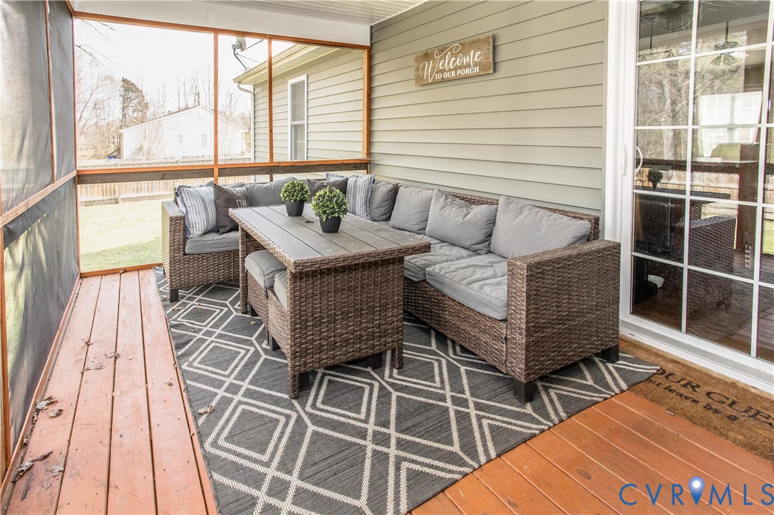 6720 River Road Petersburg, VA 23803 - Photo 24 of 29 Screened in back porch with view of fenced in back