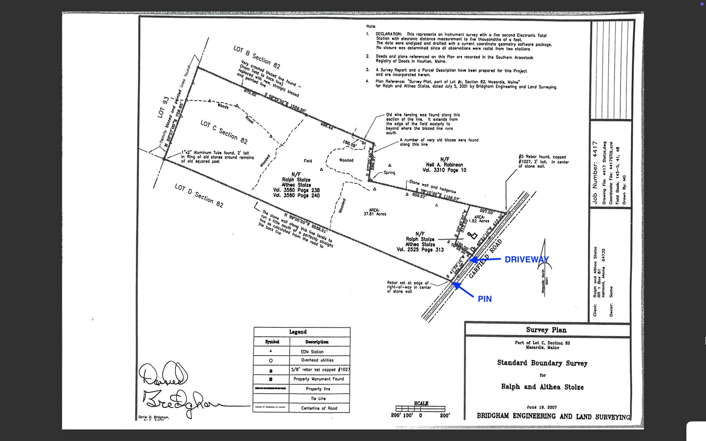 7 Garfield Road Ashland, ME 04732 - Photo 2 of 9 Stolze - Survey Pic
