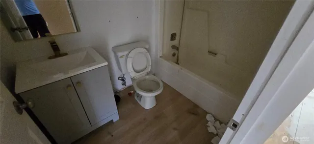a bathroom with a sink and a toilet