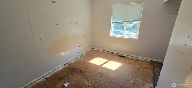 an empty room with a window