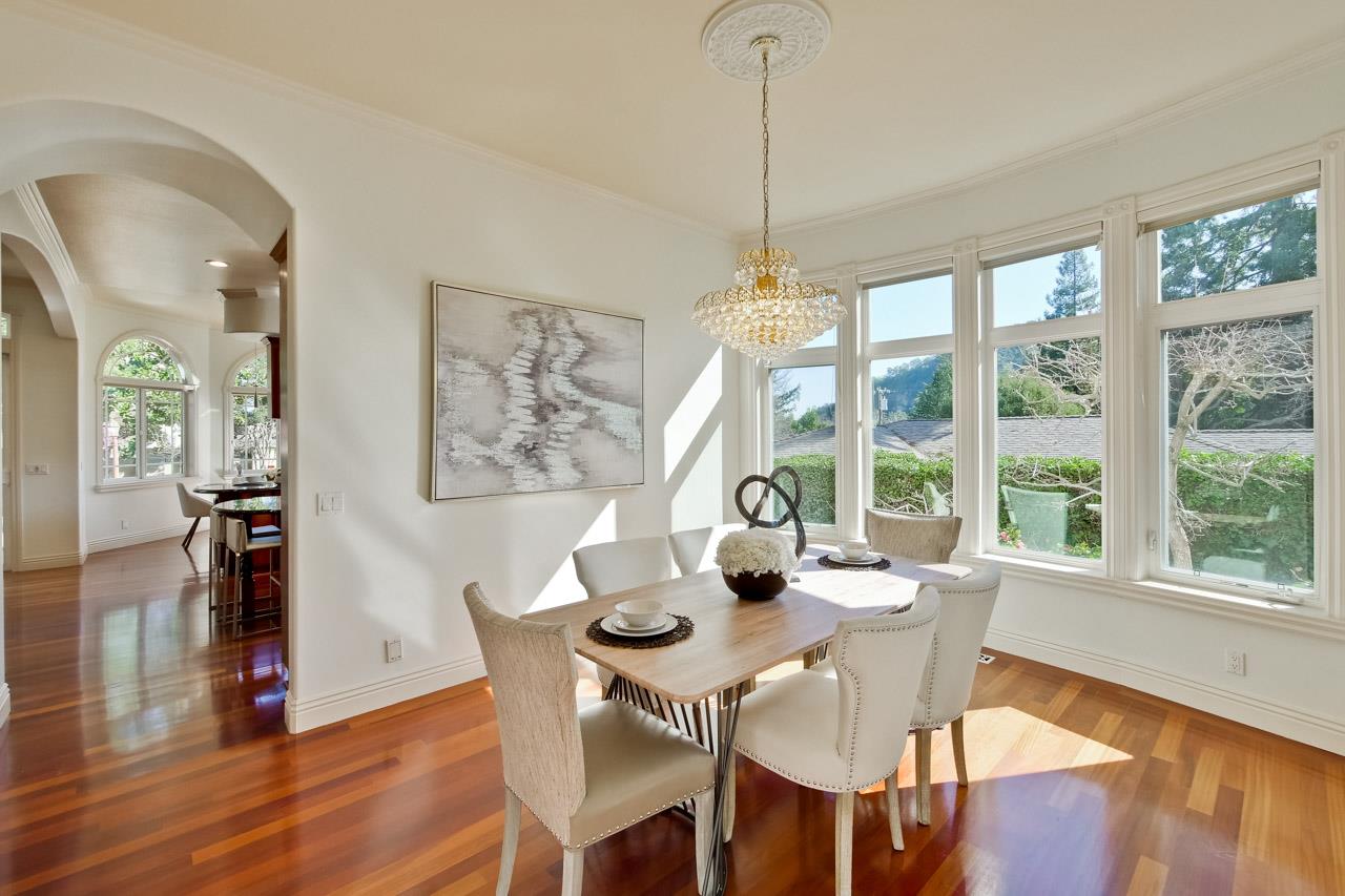 10935 Miramonte Road Cupertino, CA 95014 - Photo 18 of 71 a view of a dining room with furniture window and wooden floor