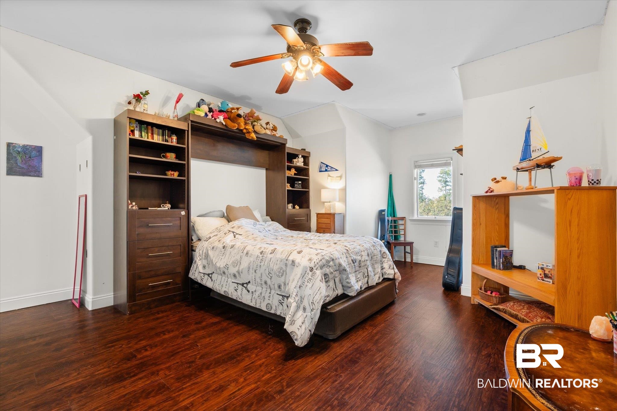 15635 County Road 83 Elberta, AL 36530 - Photo 20 of 54 Bedroom with ceiling fan and dark wood-type flooring