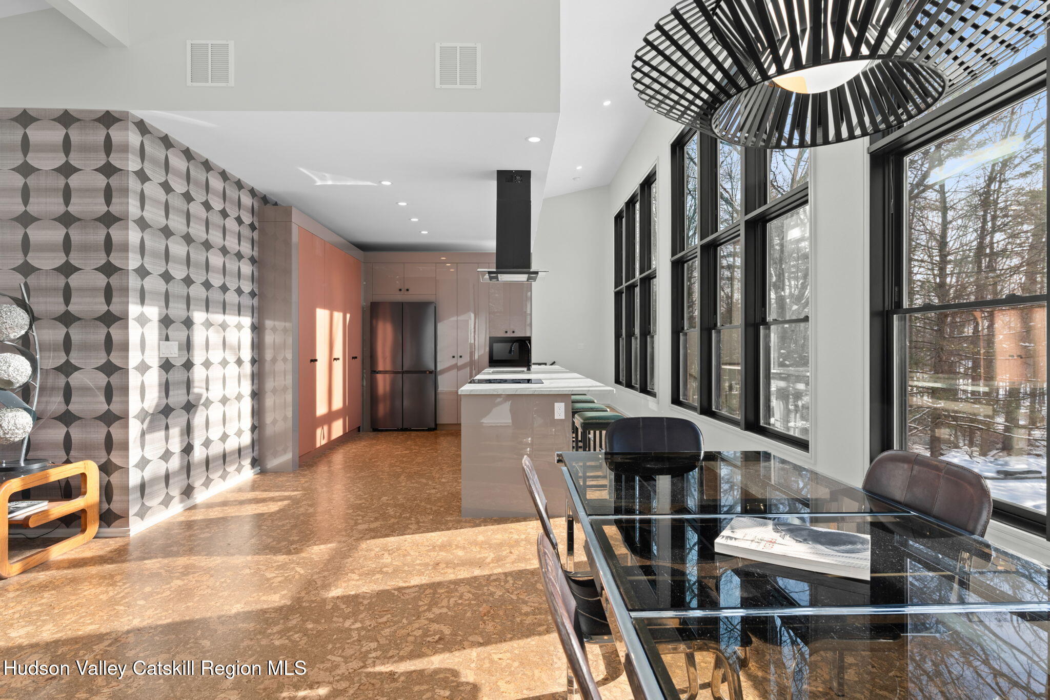 178 Chestnut Hill Road Woodstock, NY 12498 - Photo 13 of 42 a living room with furniture and a floor to ceiling window