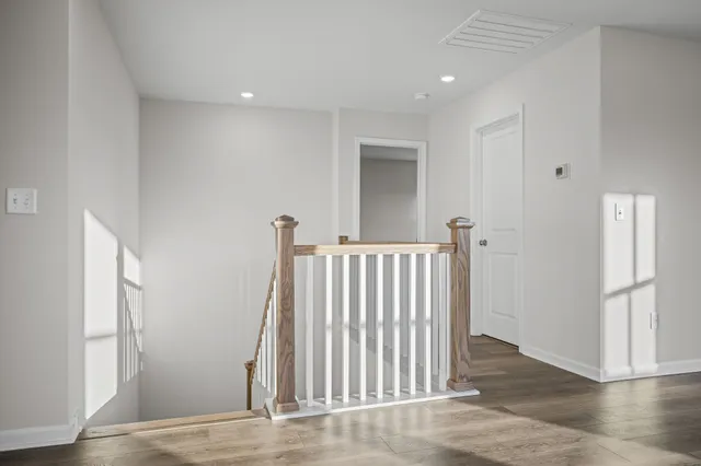 a view of a hallway with entryway