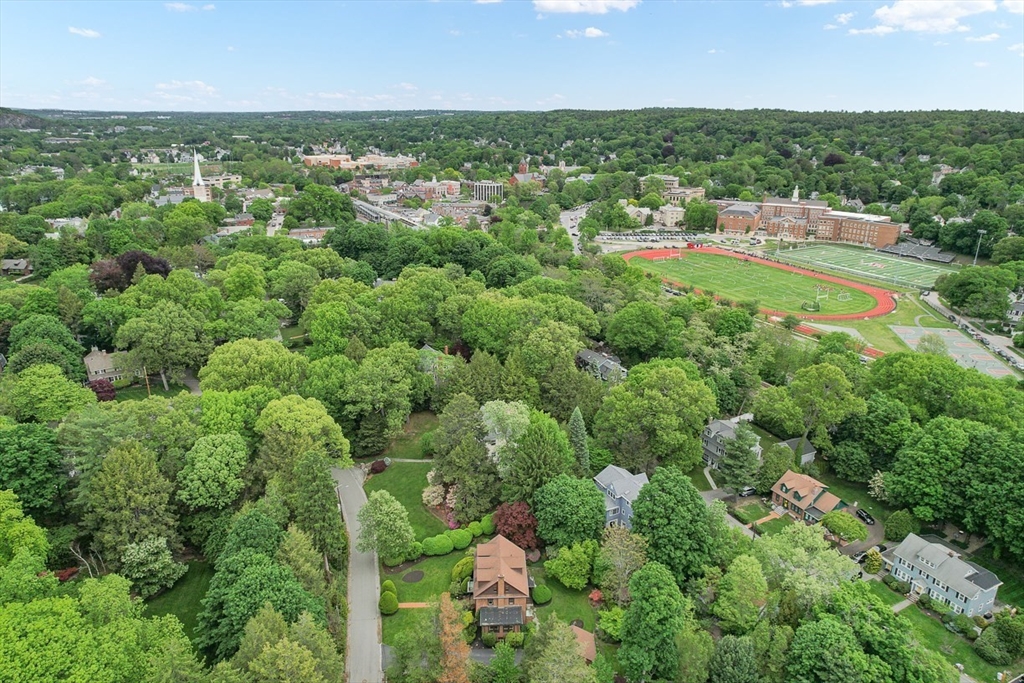 30 Rangeley Road Winchester, MA 01890 - Photo 42 of 42 an aerial view of residential houses with outdoor space and trees