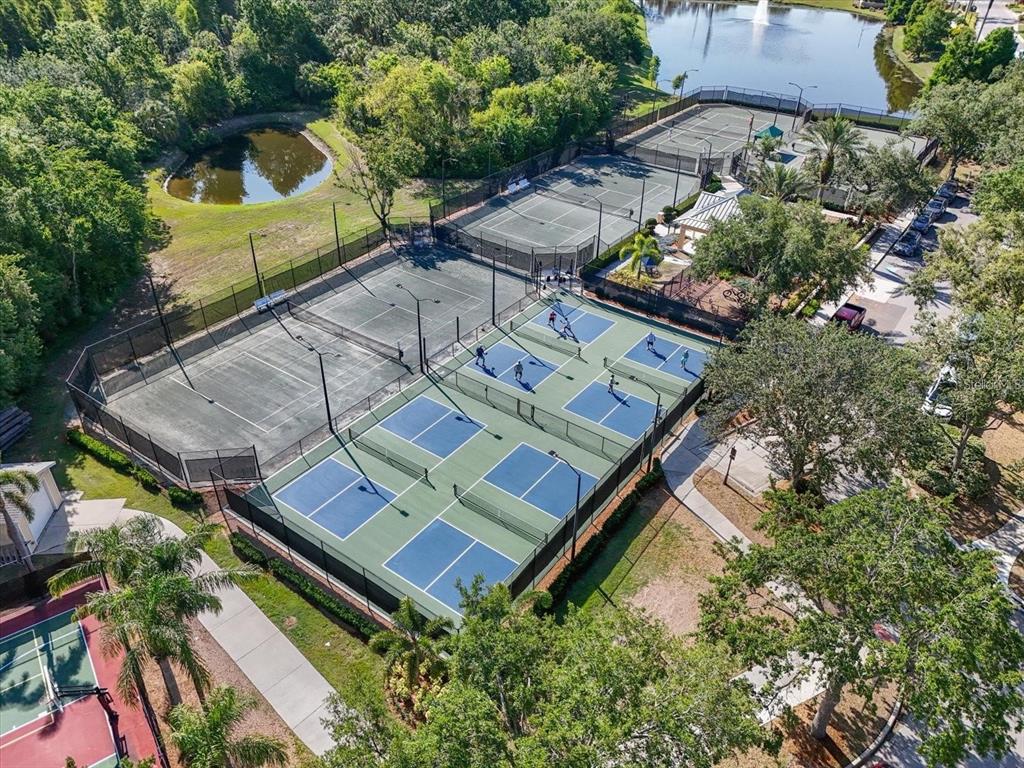 806 Winterside Drive Apollo Beach, FL 33572 - Photo 46 of 57 an aerial view of a house with a garden and swimming pool