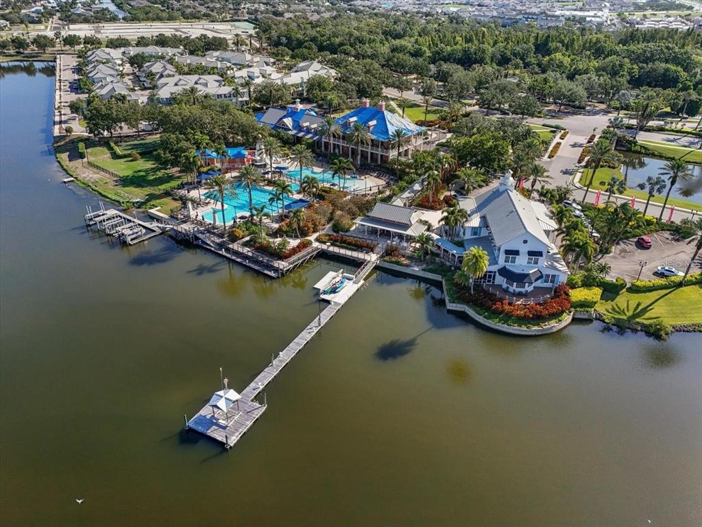 806 Winterside Drive Apollo Beach, FL 33572 - Photo 48 of 57 an aerial view of a house with a ocean view