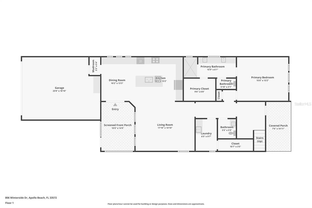 806 Winterside Drive Apollo Beach, FL 33572 - Photo 56 of 57 a picture of a floor plan
