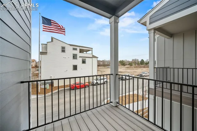 a view of city from balcony