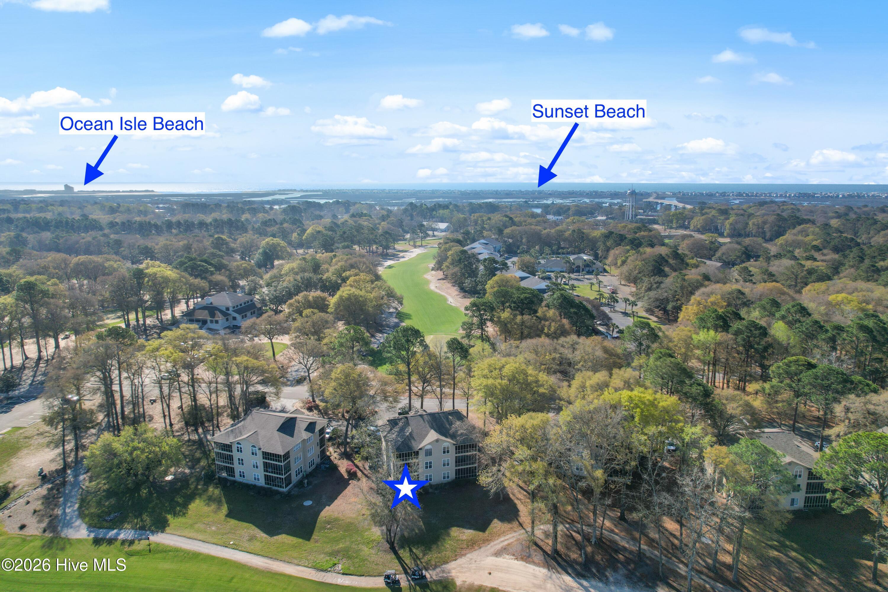 215 Clubhouse Road, Unit 2 Sunset Beach, NC 28468 - Photo 32 of 50 Aerial location