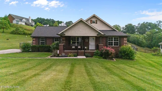 a view of a house with a yard patio and plants