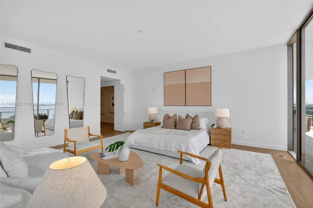 a view of a city with tall buildings