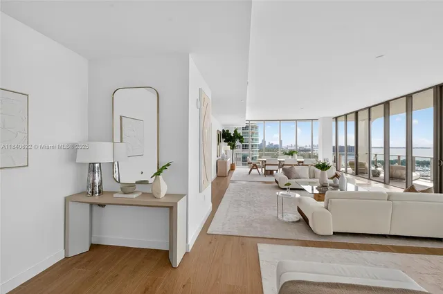 a balcony with furniture and city view