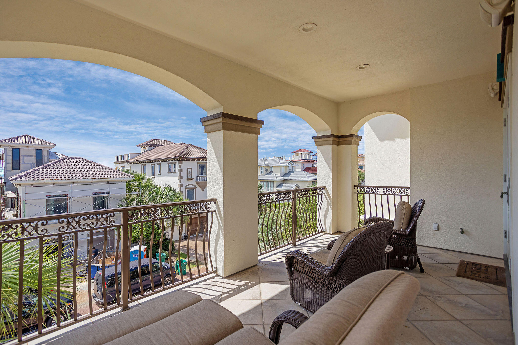 4713 Ocean Boulevard Destin, FL 32541 - Photo 70 of 90 a living room with furniture and a floor to ceiling window