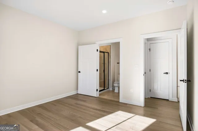 a view of hallway with windows