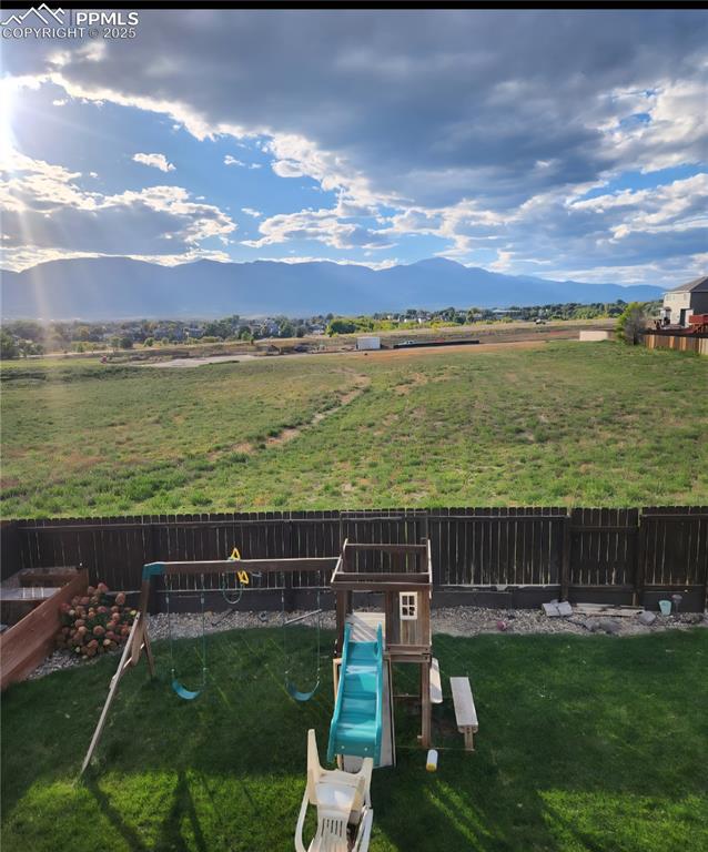 4530 Sierra Rica Road Colorado Springs, CO 80911 - Photo 37 of 44 a view of a lake with a yard