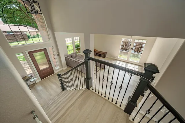 a view of an entryway with a window