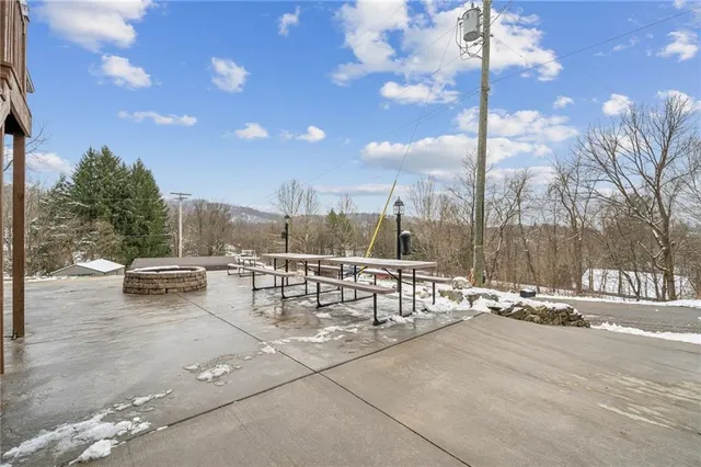 a view of outdoor space with seating area