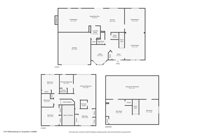 $529,999 | 1121 Williamsburg Circle, Grayslake, IL 60030