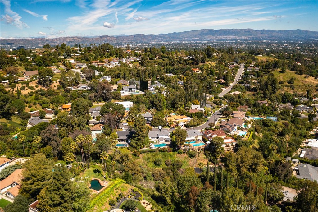 4420 Conchita Way Tarzana, CA 91356 - Photo 49 of 53 an aerial view of residential houses with outdoor space