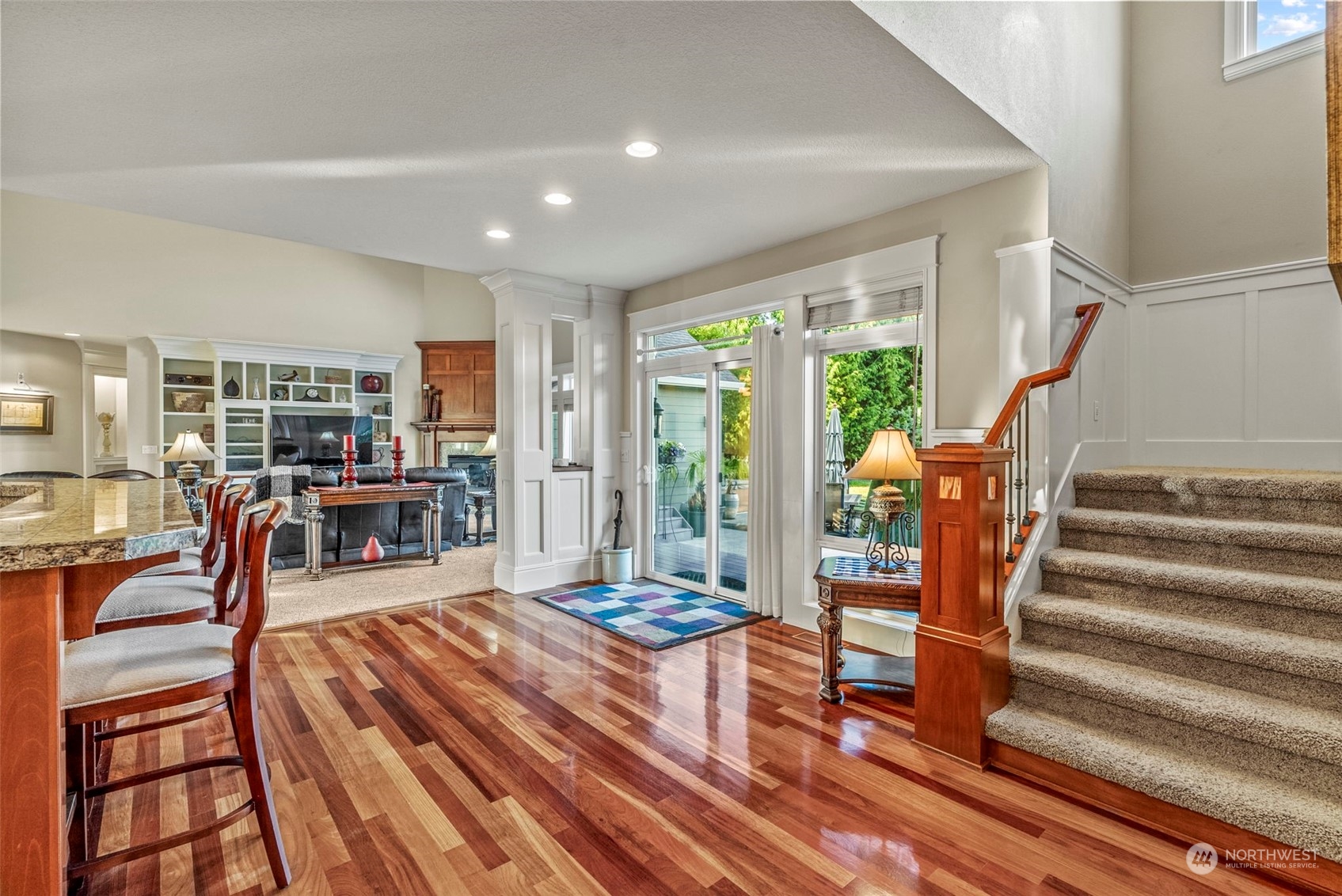 19501 Northwest Krieger Road Ridgefield, WA 98642 - Photo 26 of 38 a living room with furniture and wooden floor