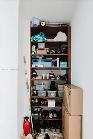 a room with storage and utility