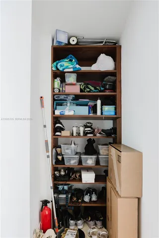 a room with storage and utility