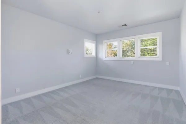 an empty room with a window