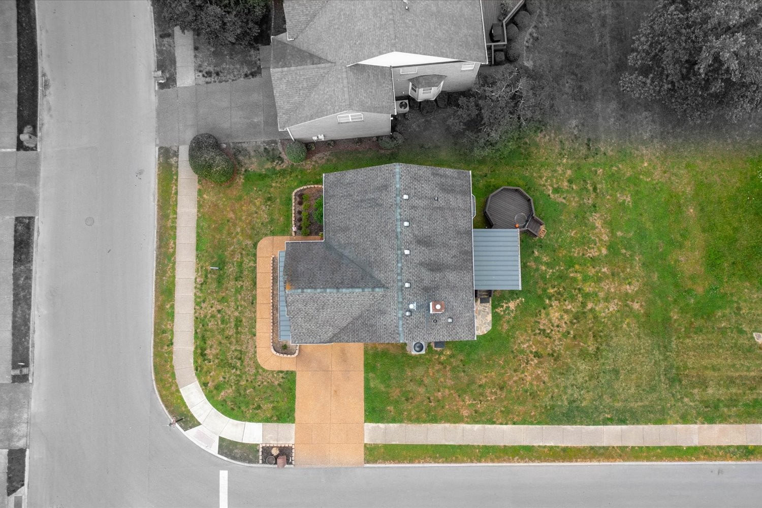406 Orchid Road Franklin, TN 37064 - Photo 42 of 52 an aerial view of a house with a yard and large tree