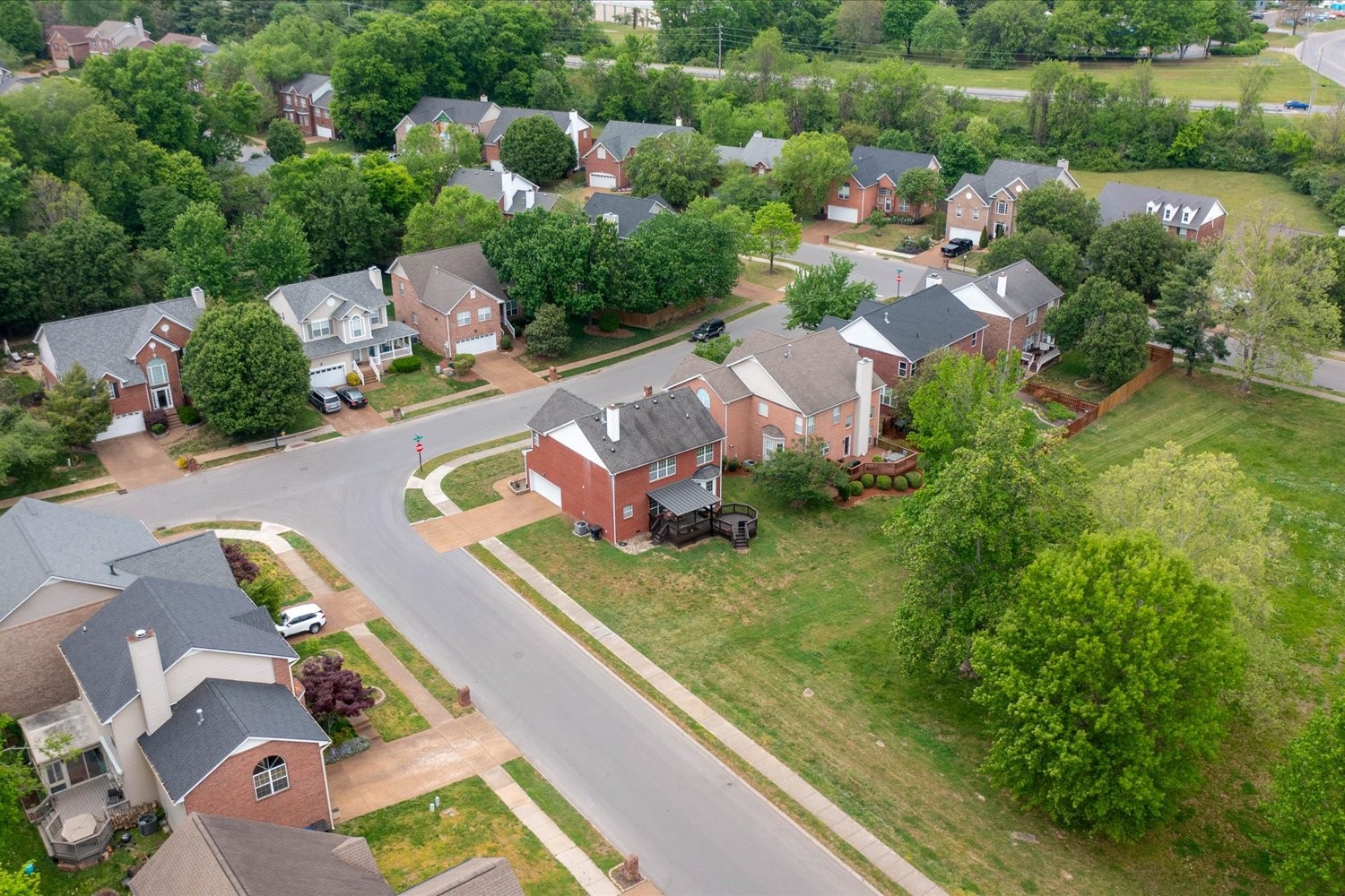 406 Orchid Road Franklin, TN 37064 - Photo 43 of 52 an aerial view of a house with a garden