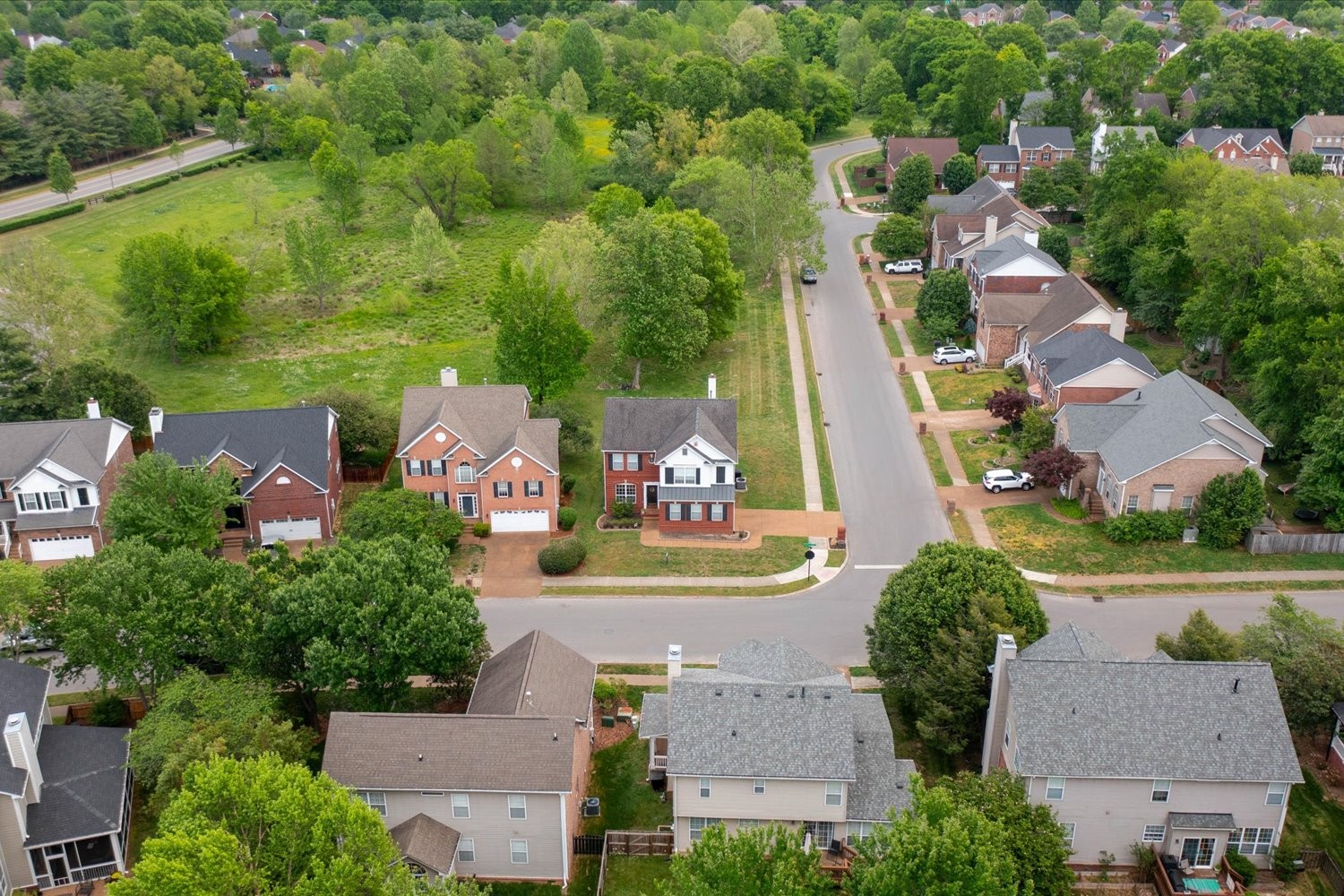 406 Orchid Road Franklin, TN 37064 - Photo 44 of 52 an aerial view of a house with outdoor space lake view and lake view