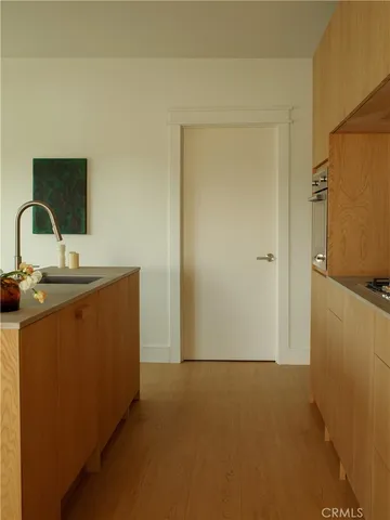 a bedroom with a bed