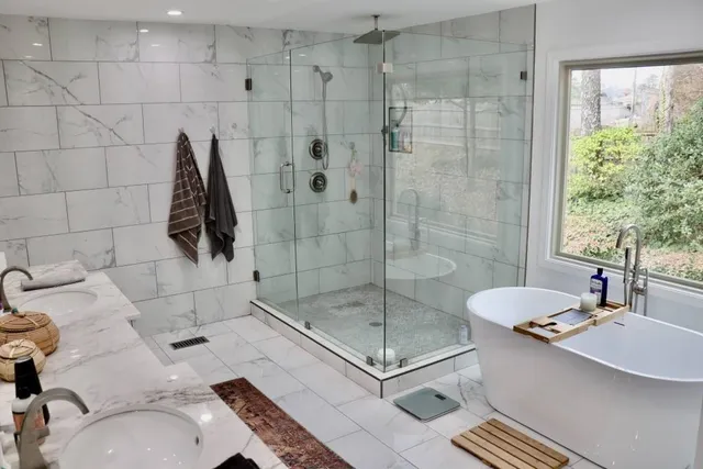 a view of wooden staircase