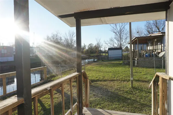 a view of a lake with outdoor space