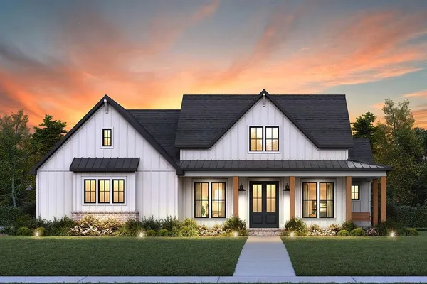 a front view of a house