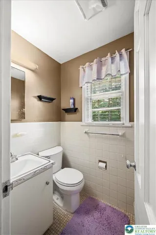 a bathroom with a toilet a sink and a window