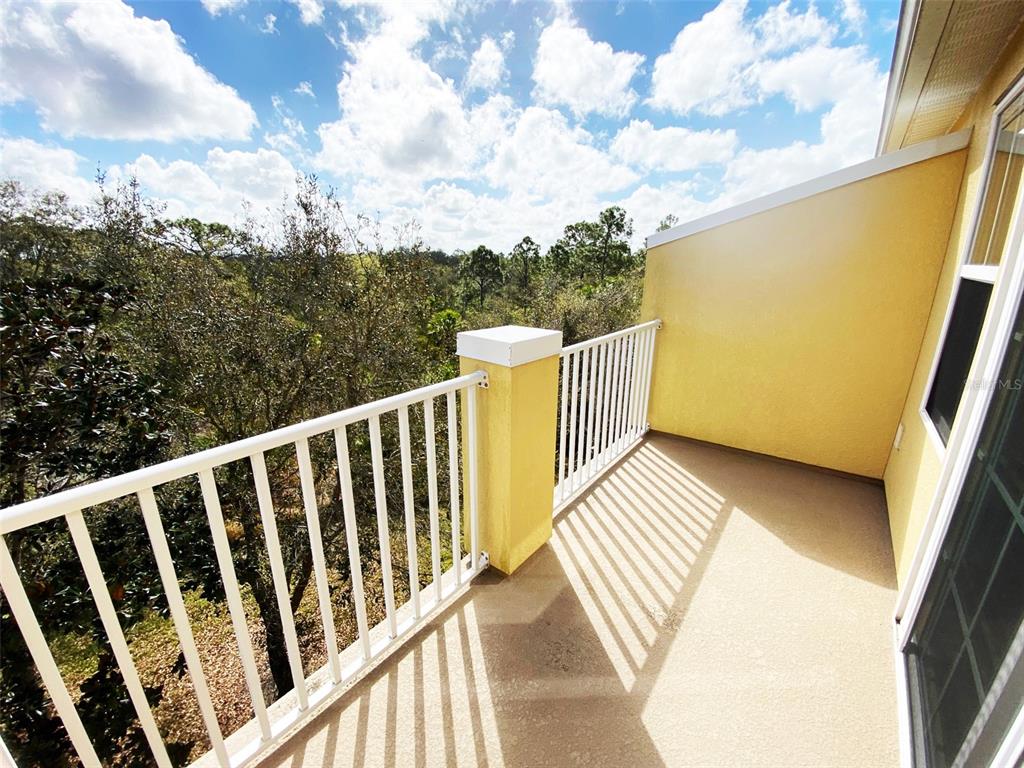 8946 White Sage Loop Lakewood Ranch, FL 34202 - Photo 20 of 36 a view of a balcony with wooden floor and fence