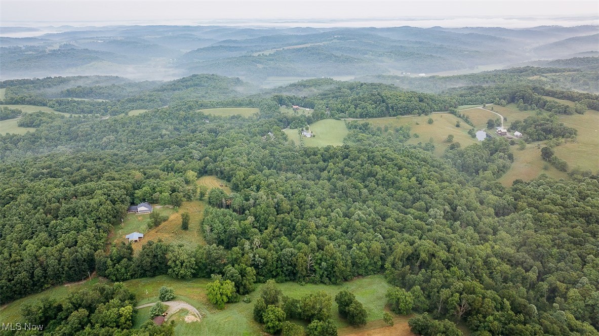82755 Laughlin Road Tippecanoe, OH 44699 - Photo 10 of 35 Aerial view of property and surrounding area with a forest and mountains