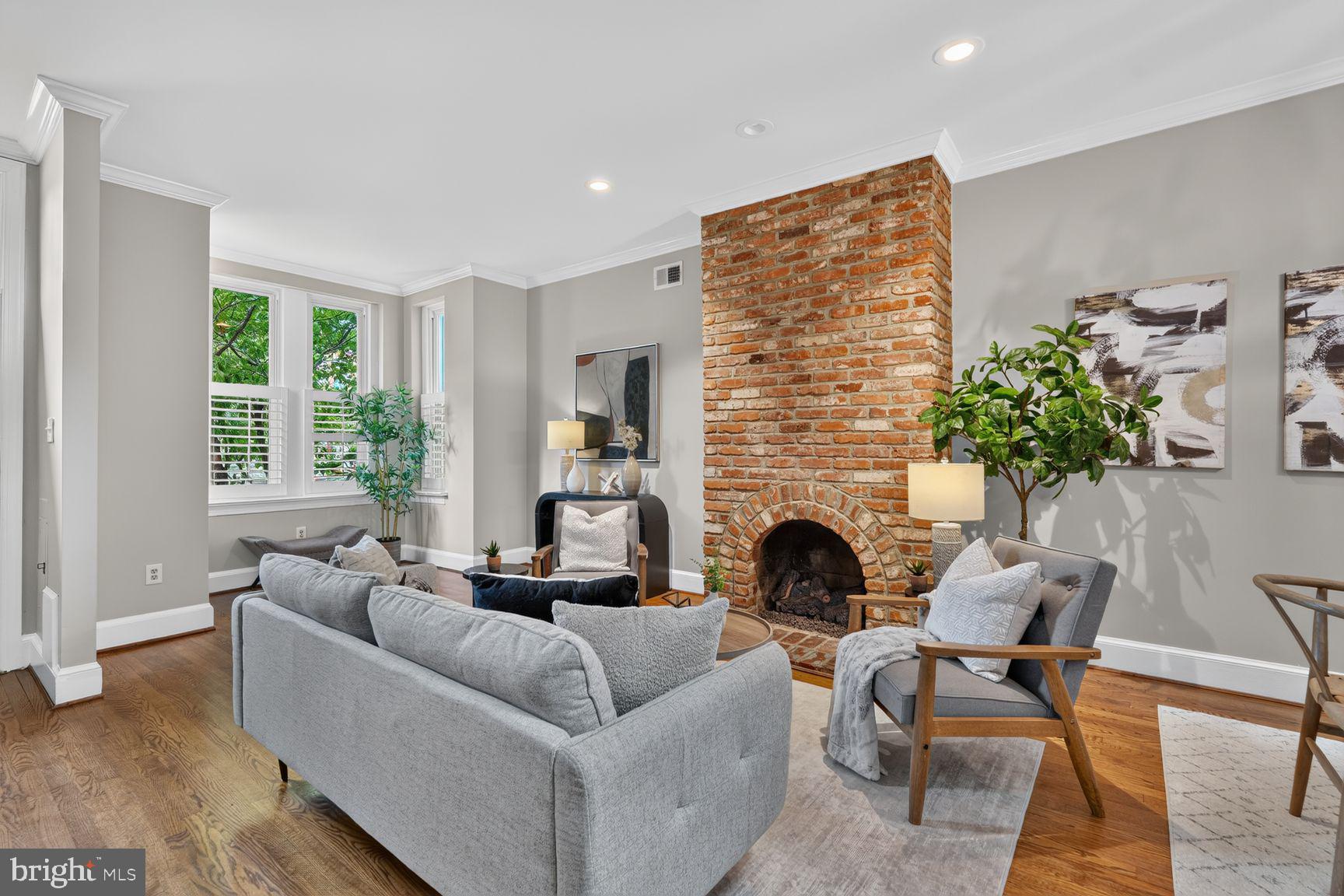 641 11th Street Northeast Washington, DC 20002 - Photo 4 of 22 Charming living space with rustic flair.