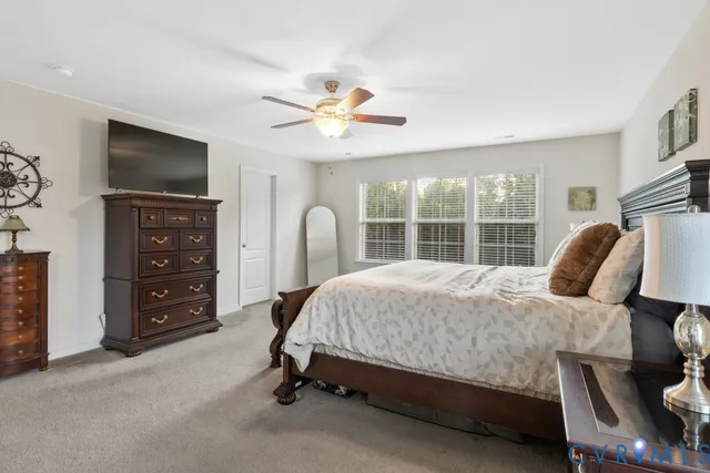 a bed room with a bed and a television