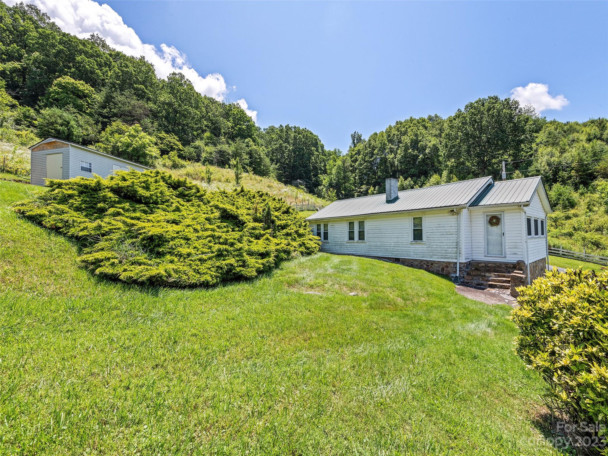 2656 Hyder Mountain Road Clyde, NC 28721 - Photo 4 of 21 a aerial view of a house next to a big yard