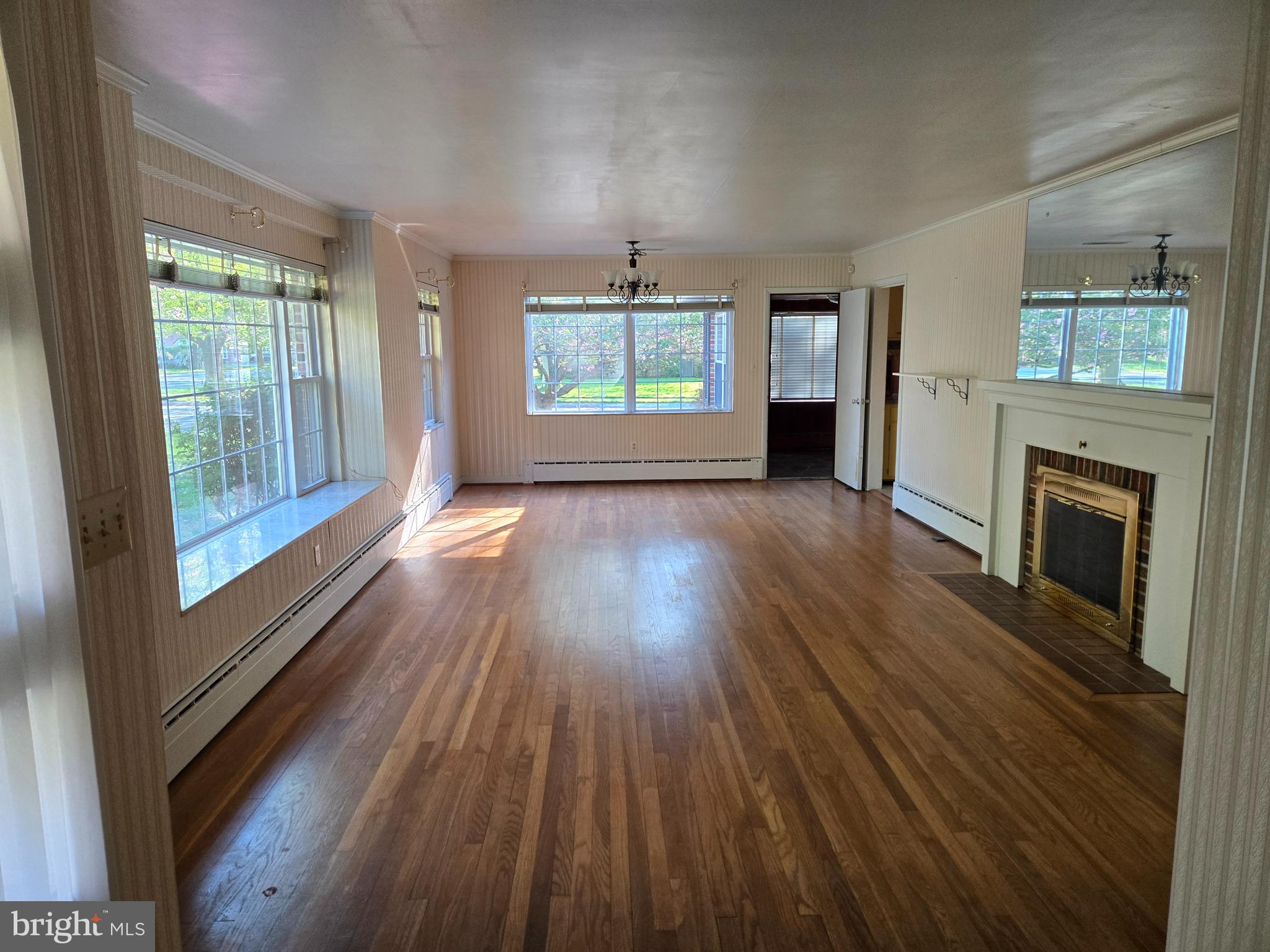 505 East Loockerman Street Dover, DE 19901 - Photo 7 of 38 an empty room with wooden floor fireplace and windows