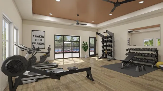 a living room with furniture a air conditioner and a window