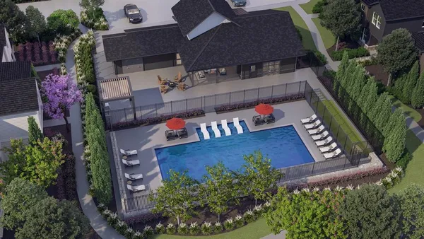 an aerial view of a house having balcony
