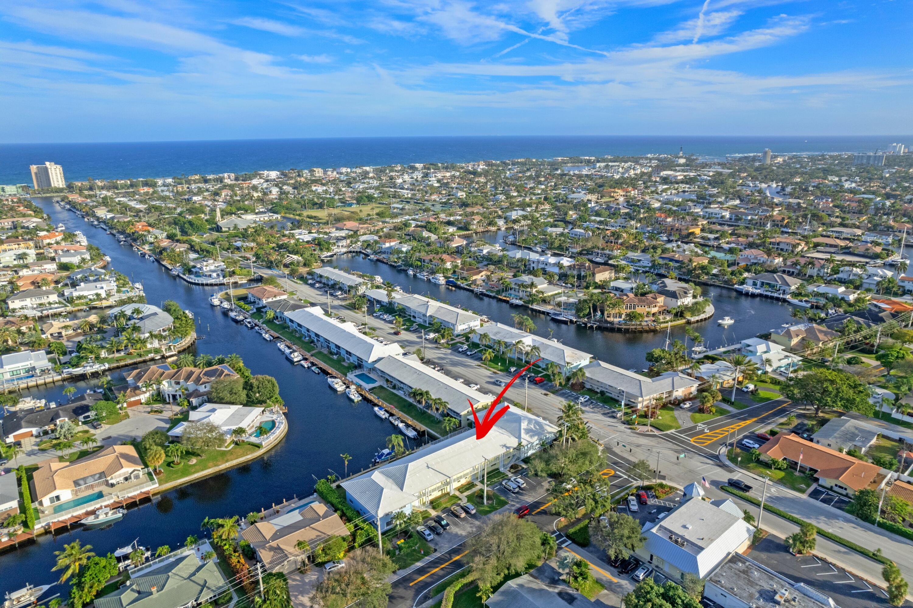 2301 Northeast 36th Street, Unit 204 Lighthouse Point, FL 33064 - Photo 19 of 20 an aerial view of a city