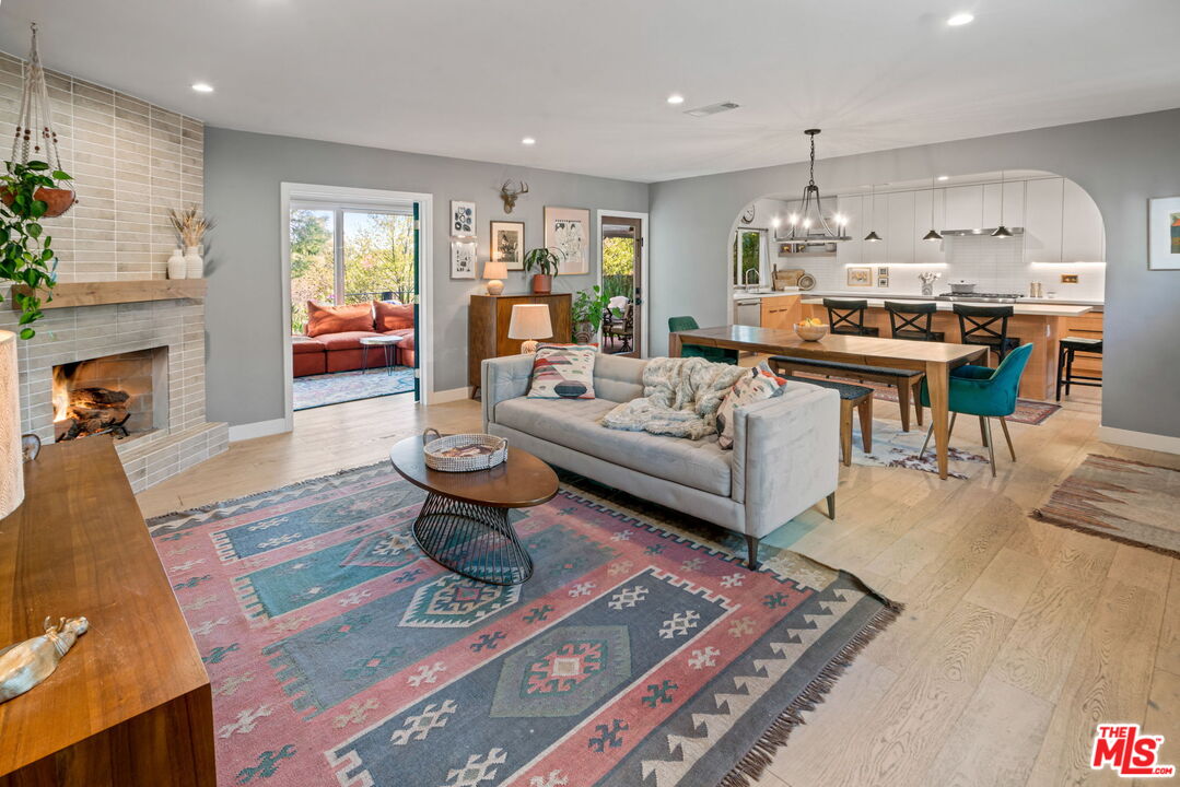 2304 Pickens Canyon Road La Crescenta, CA 91214 - Photo 6 of 37 a living room with furniture and a fireplace